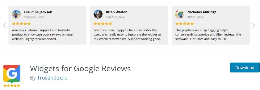 Widget for Google Review by Trustindex.io